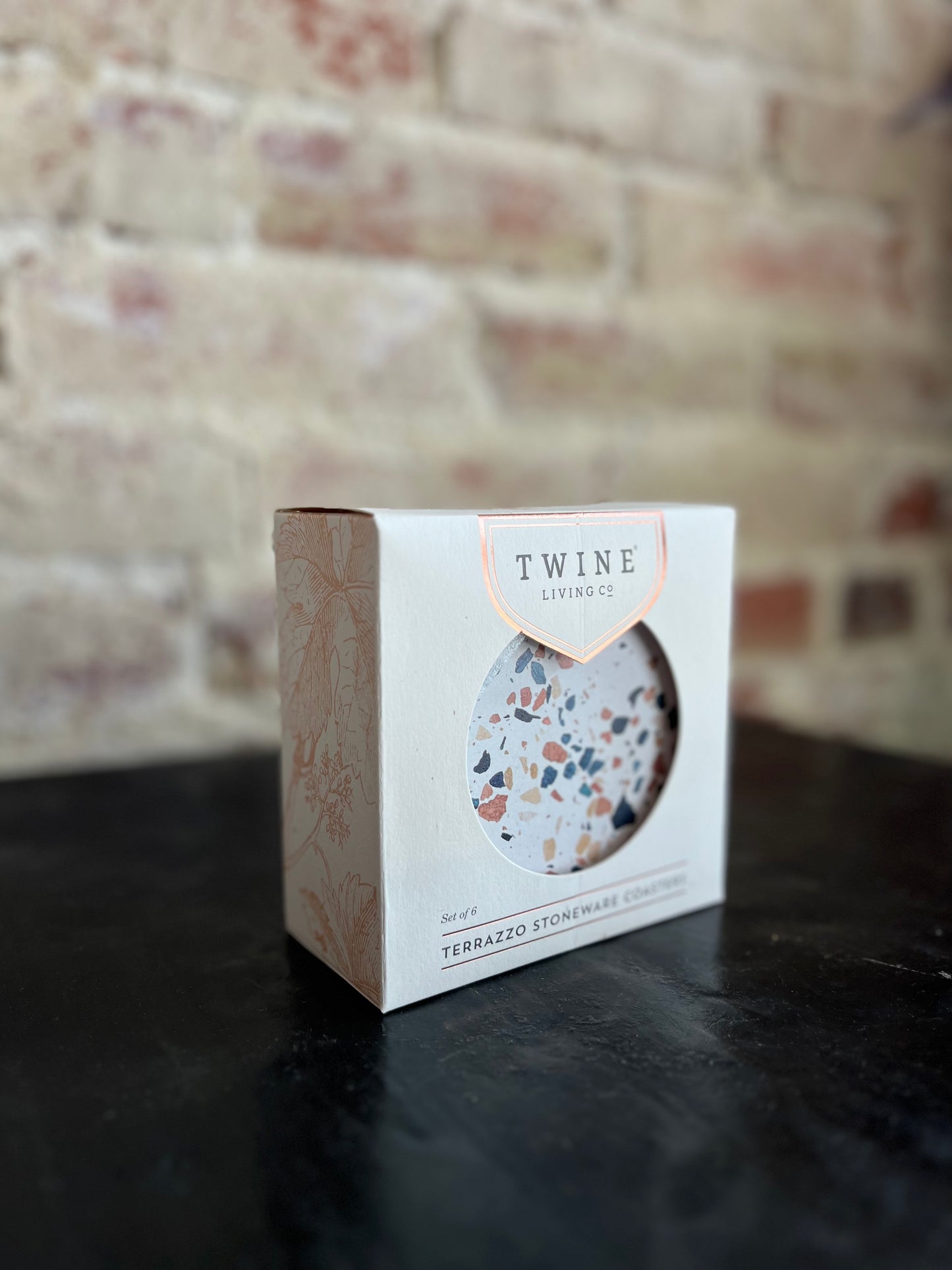 Terrazzo Stoneware Coaster Set