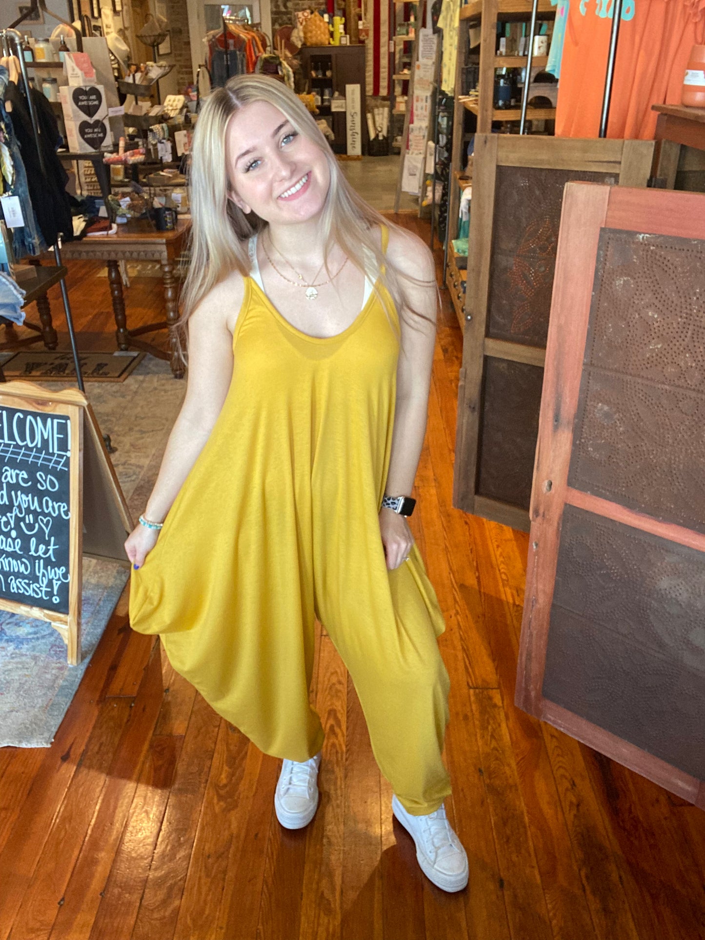 The Perfect Harem Jumpsuit- Mustard