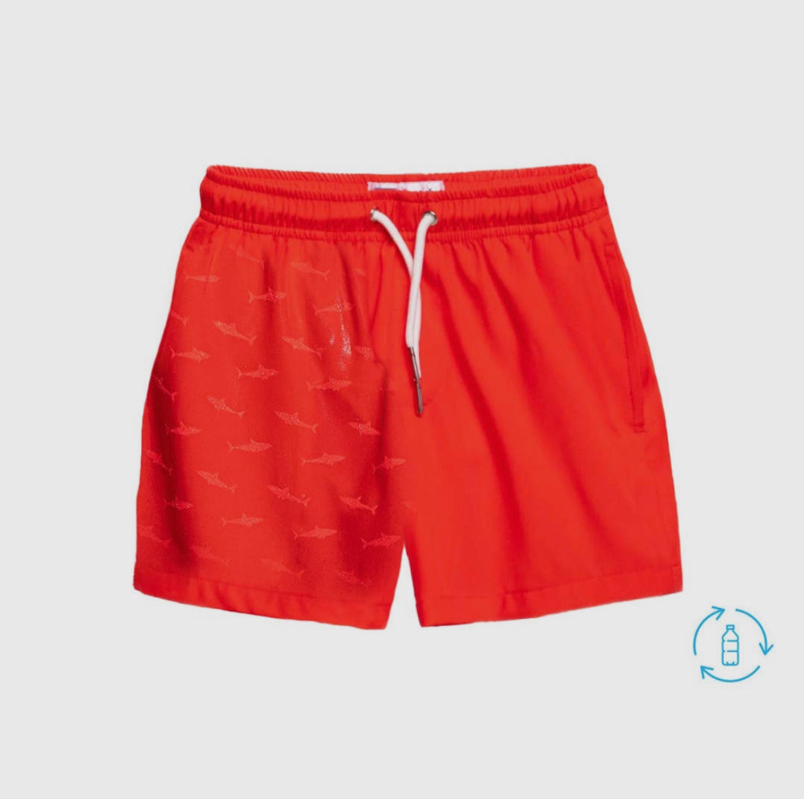 Shark Child Swim Trunks- Red