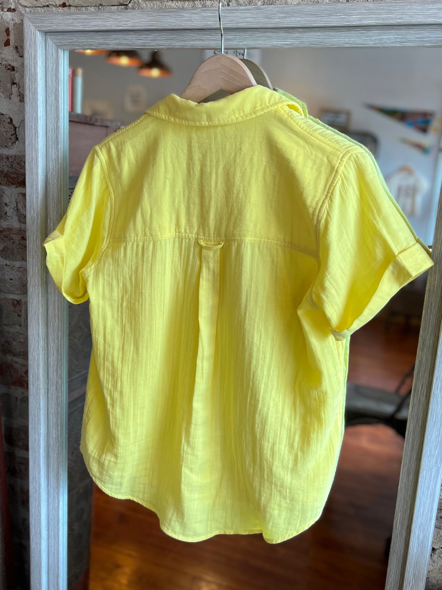 Happy Yellow Button-up Top