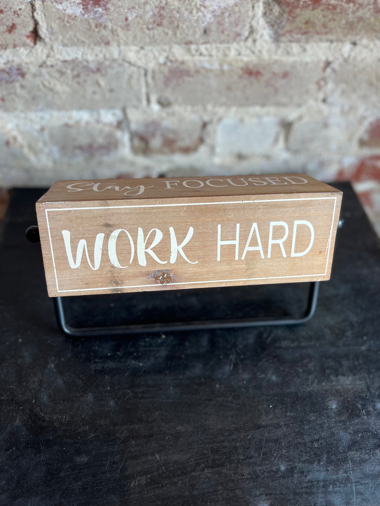 Work Hard Flip Sign