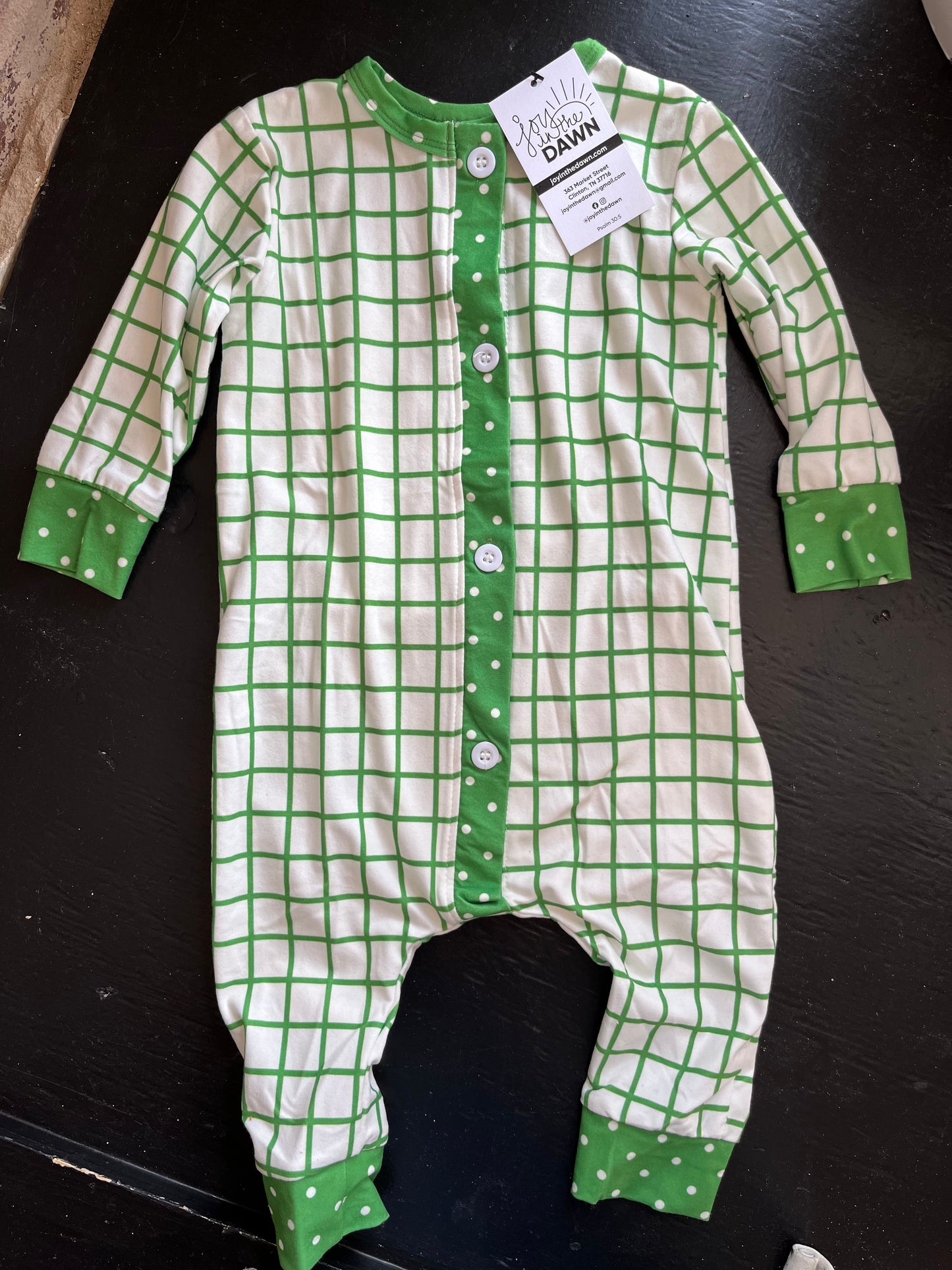 Green Check Pajamas- 2 piece set