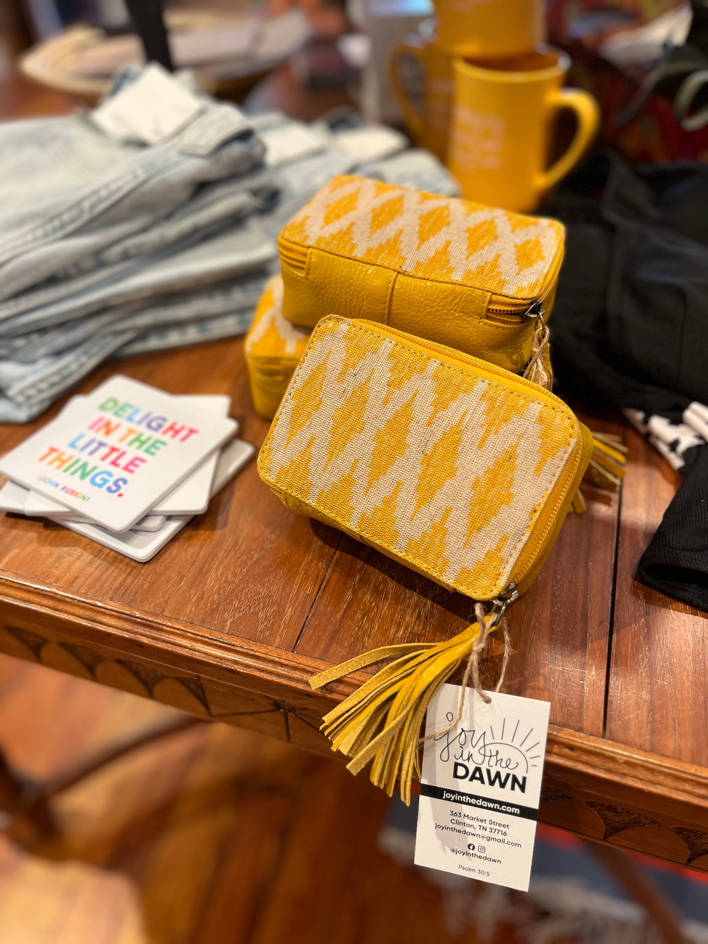 Yellow Ikat Drop In Bag