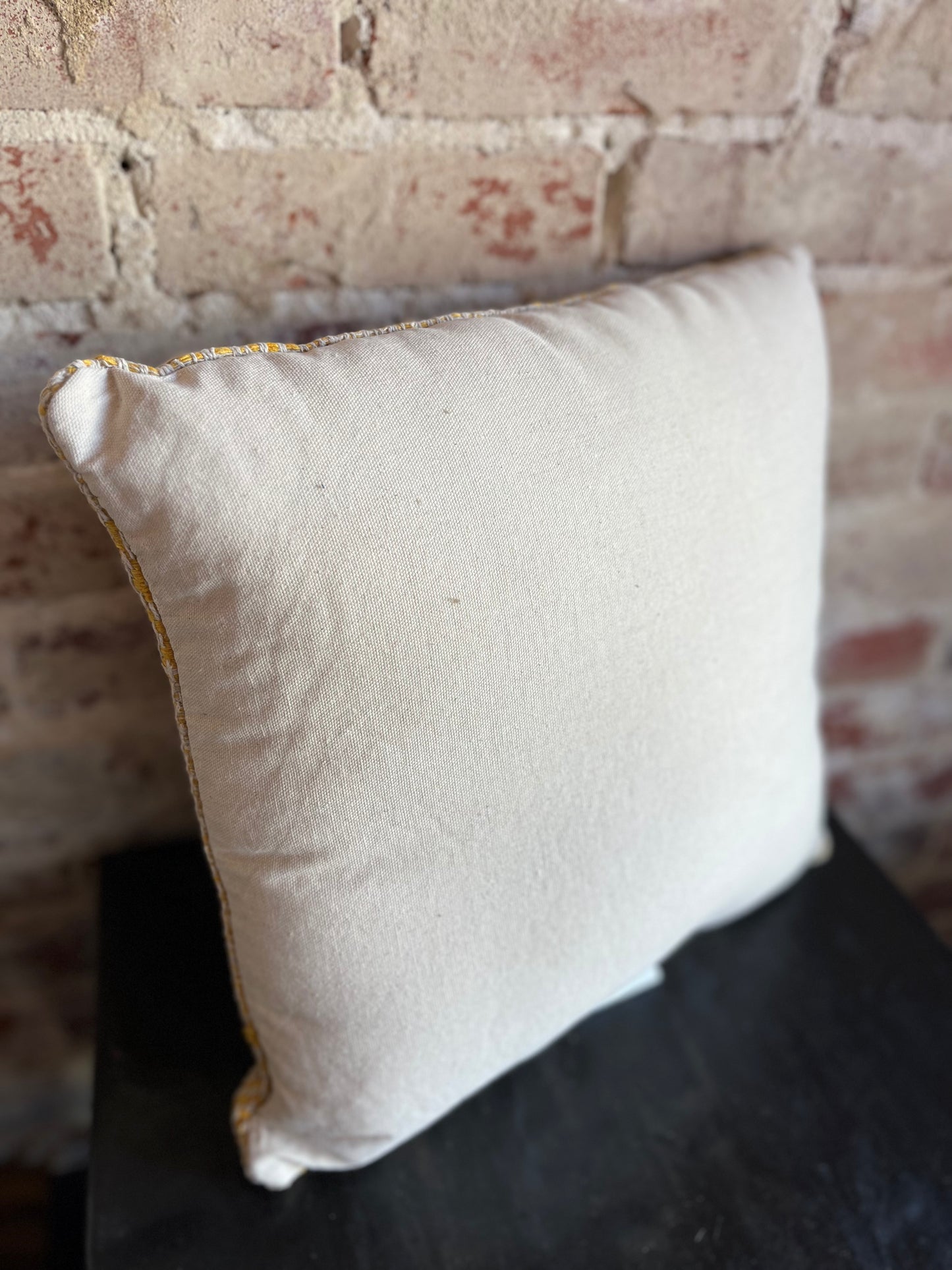 Yellow Woven Pillow