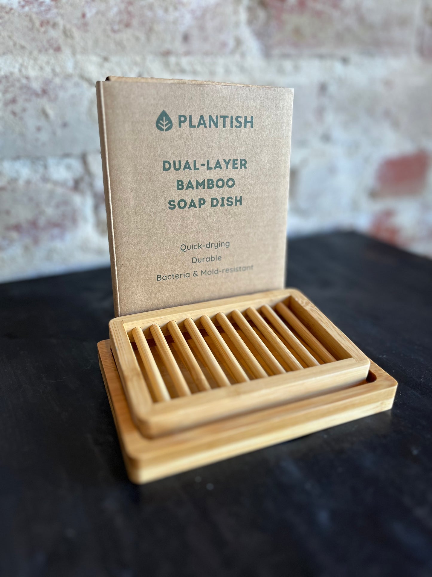Bamboo Soap Dish- Dual Layer