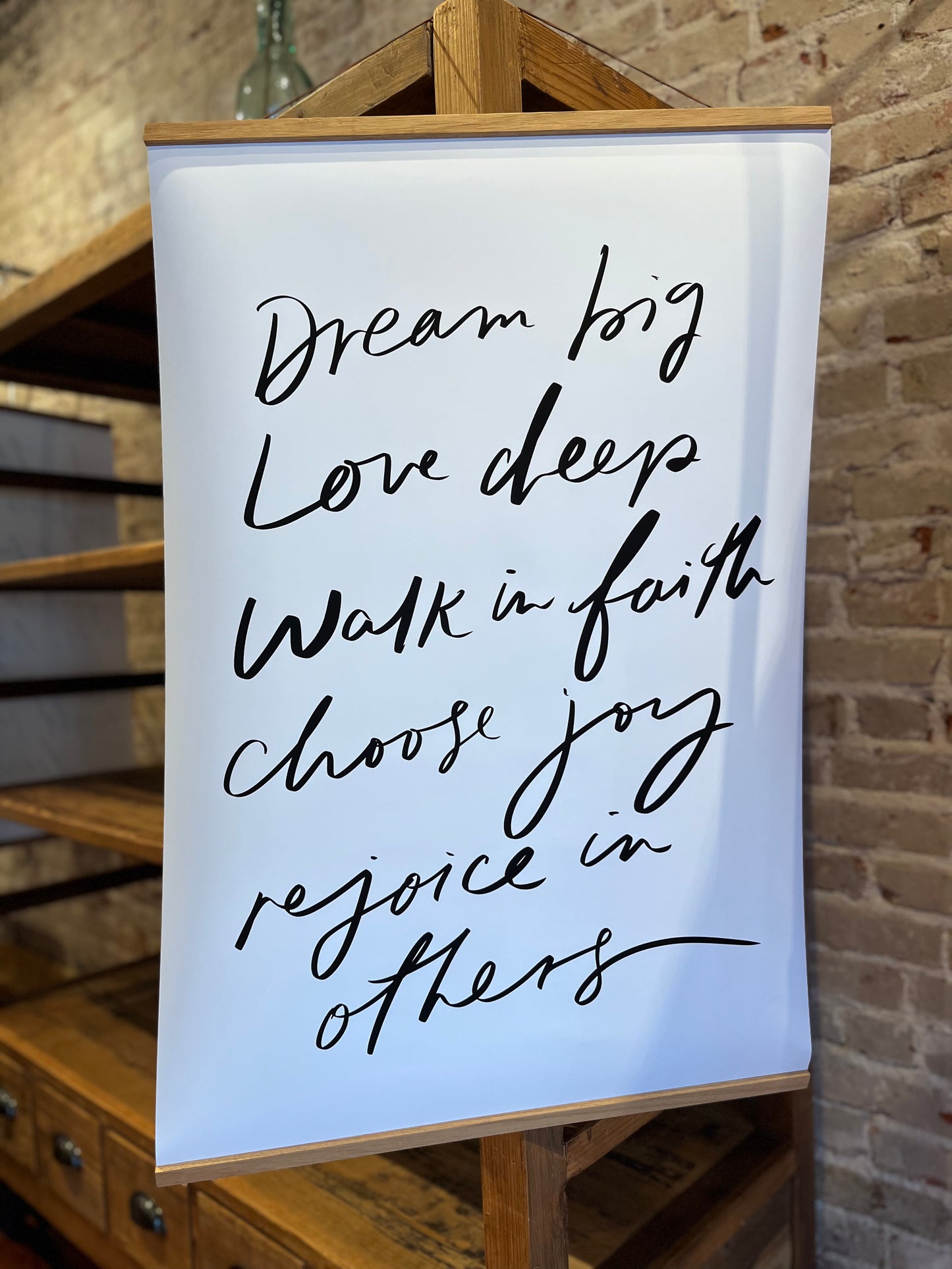 Dream Big Poster w/ Wooden Hanger