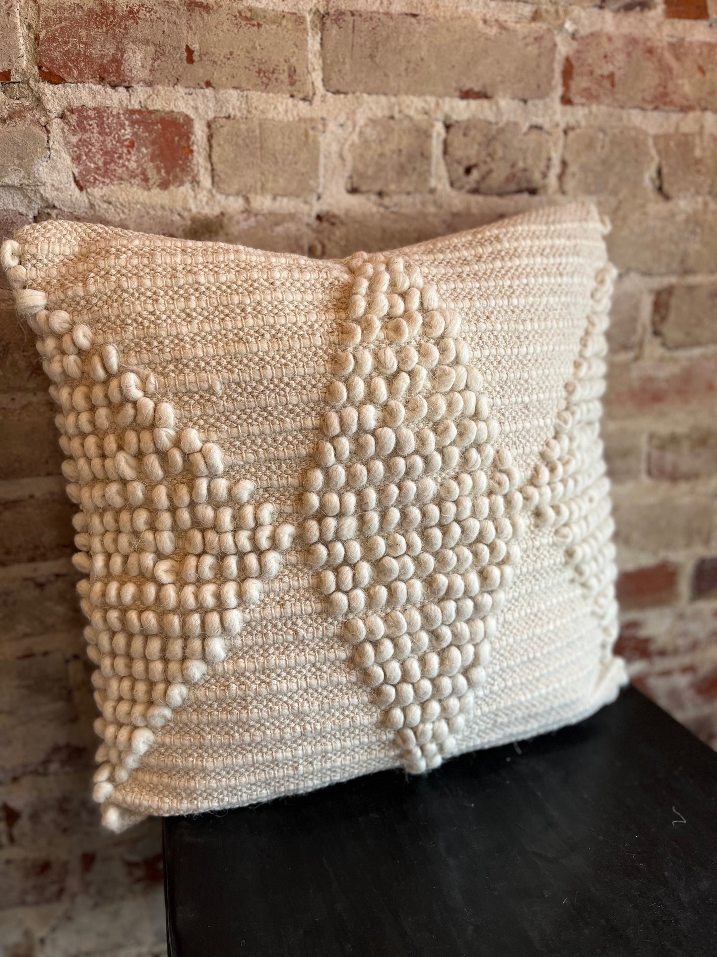 Willow Woven Pillow- Cream