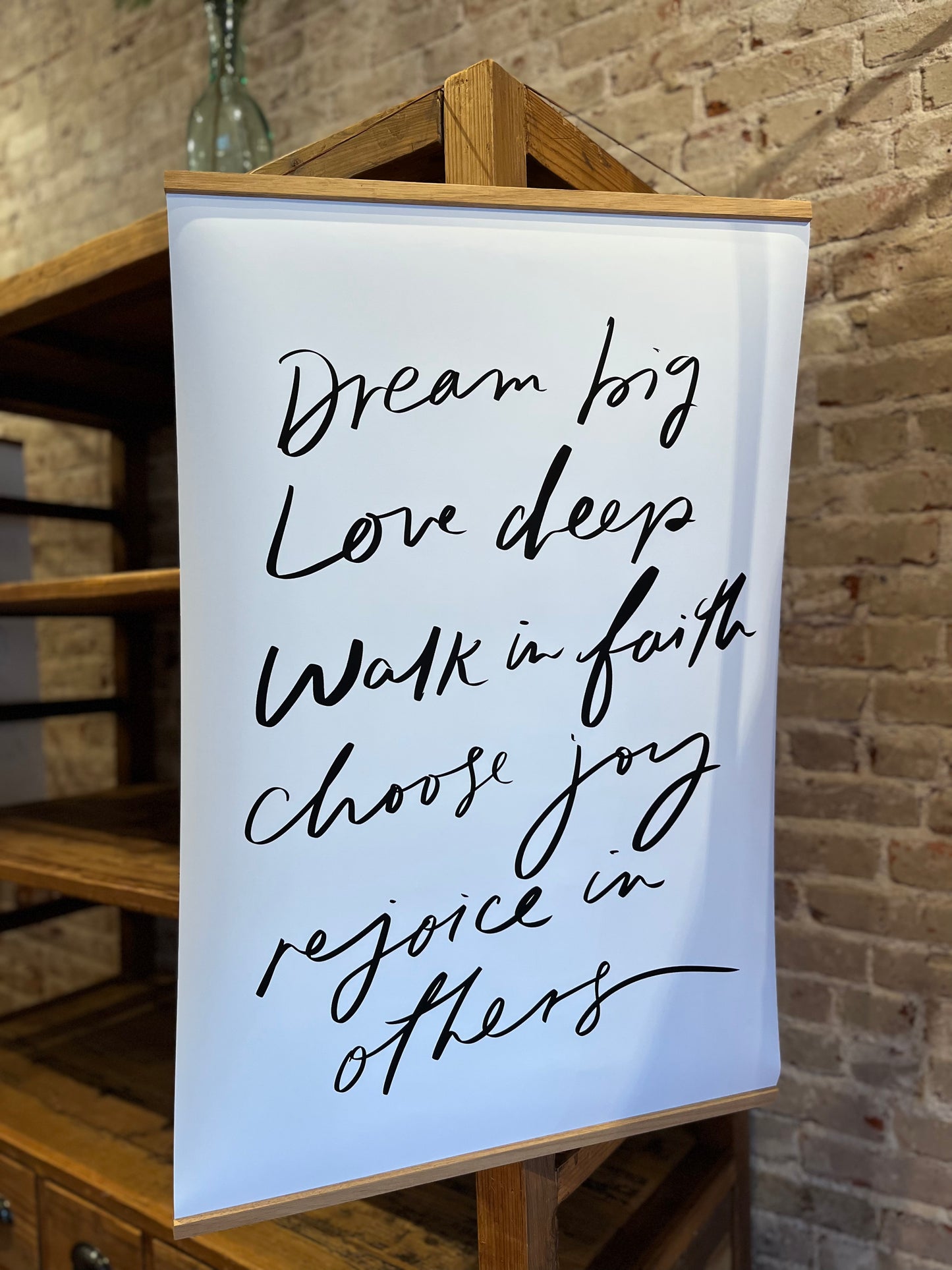 Dream Big Poster w/ Wooden Hanger