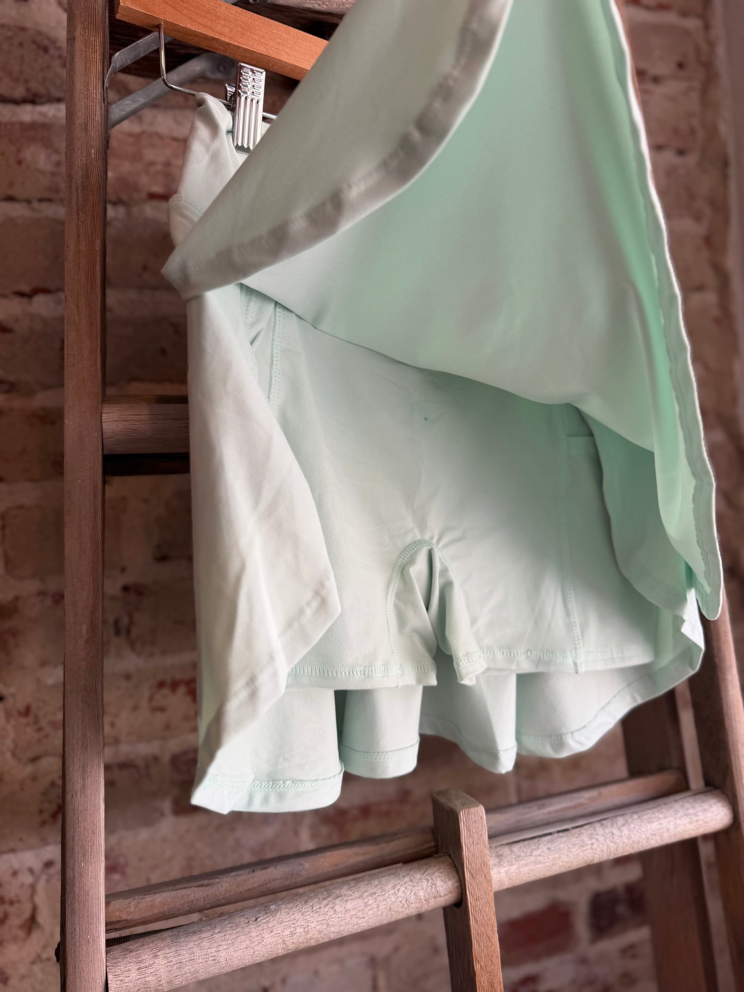 V High Waist Skort -Soft Mint