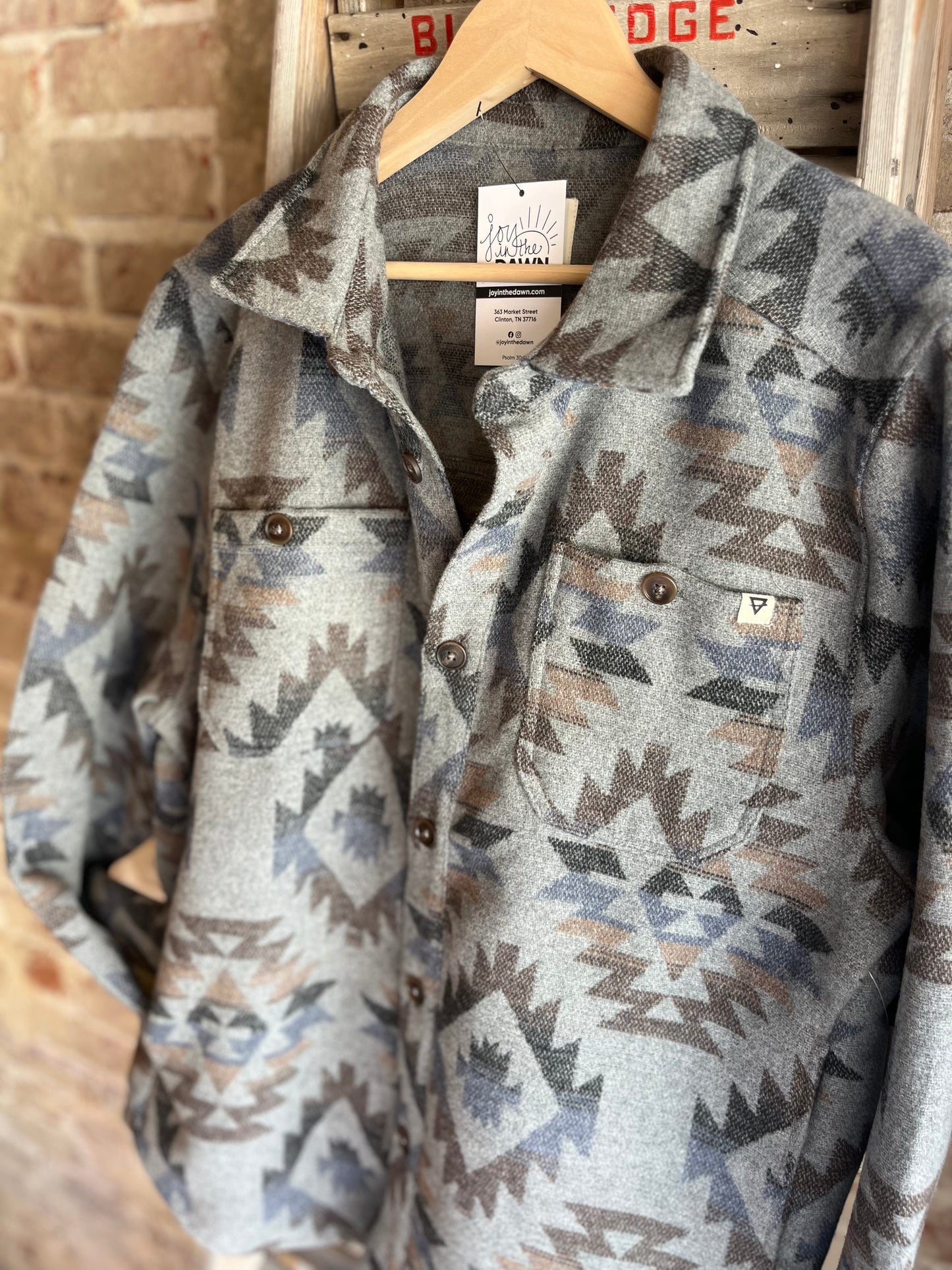Smokey Aztec Fleece Shacket- Men