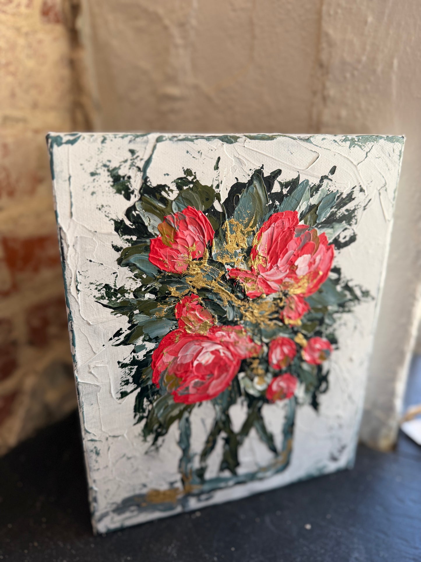 Joyful Pinks Canvas - Handpainted