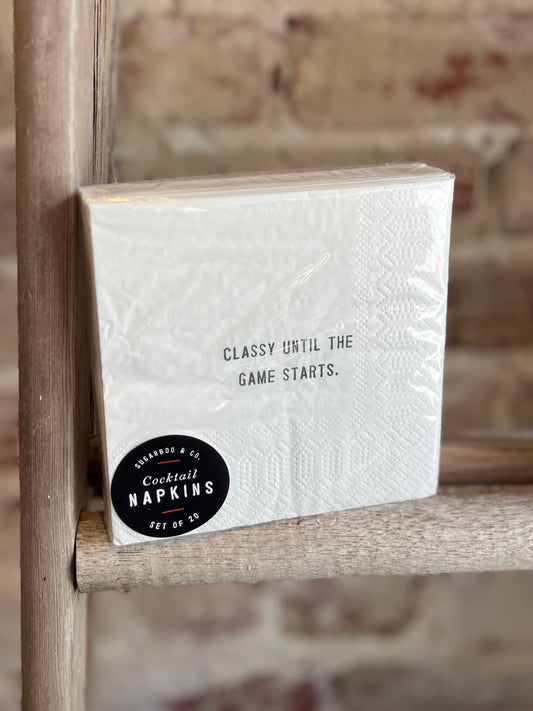 Classy Until the Game Starts Cocktail Napkins