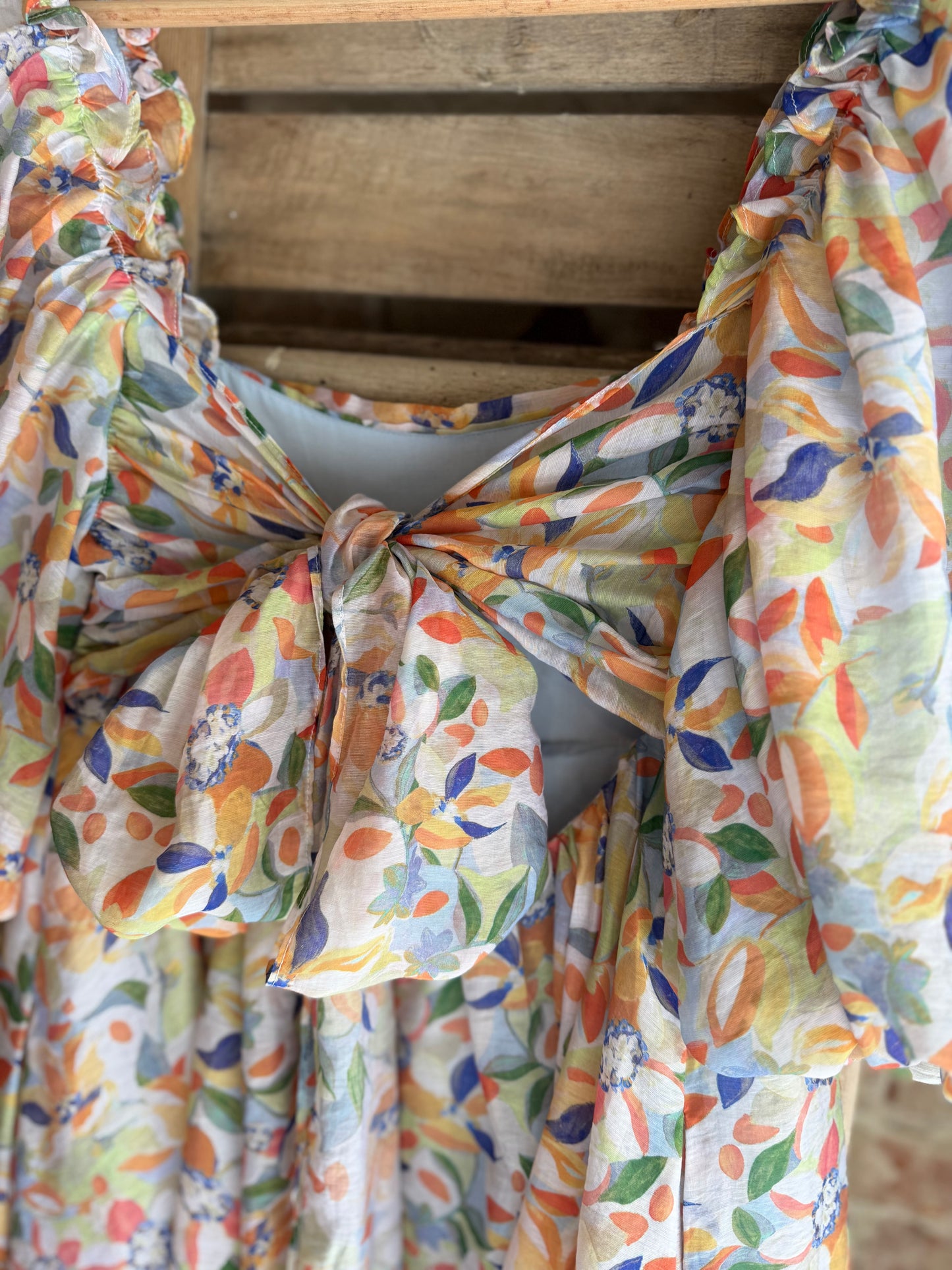 Floral Mini Dress w/ Bow