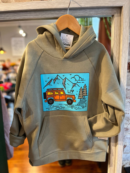 Green Rover Mtn Hoodie- Youth