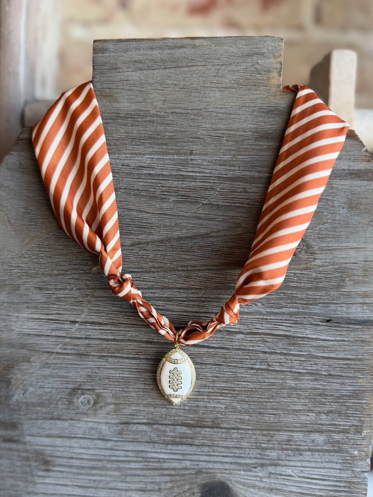 Game Day Football Scarf Necklace