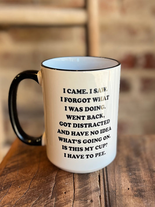 I Came, I Saw, I Forgot Mug