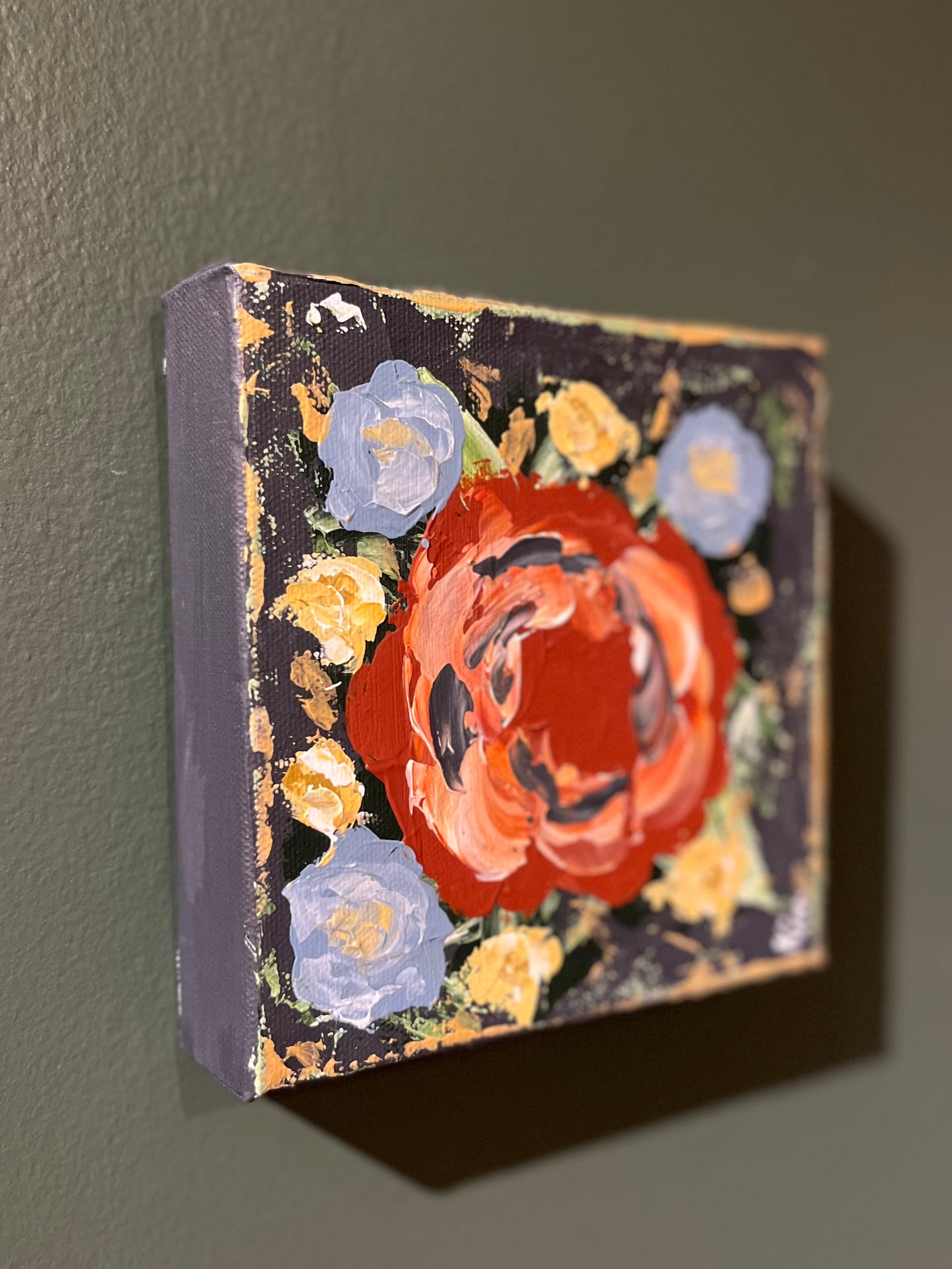 Rusty Rose Canvas - Handpainted