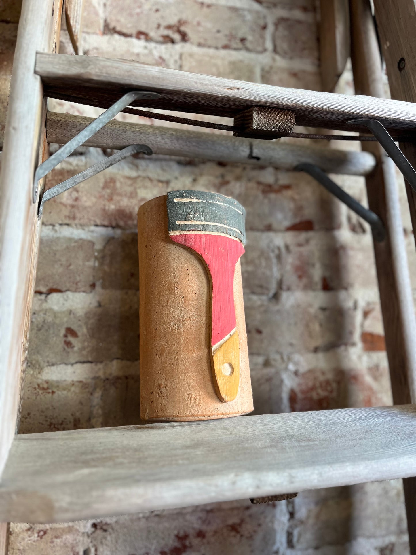 Paintbrush Clay Vase