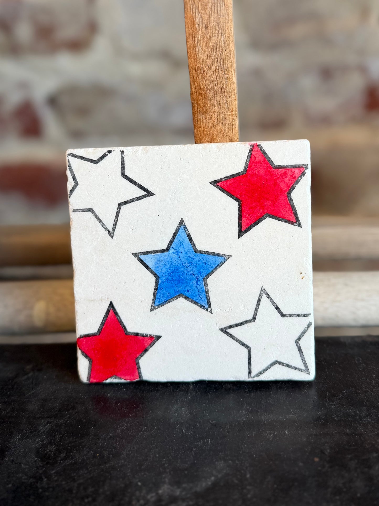 Star Spangled Marble Coaster