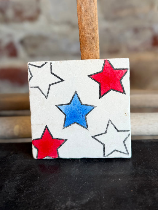 Star Spangled Marble Coaster
