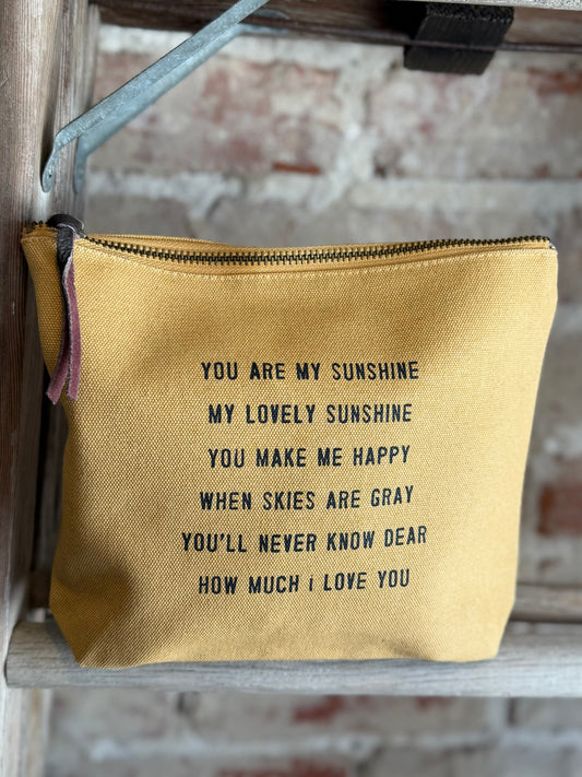 My Sunshine Canvas Zip Bag