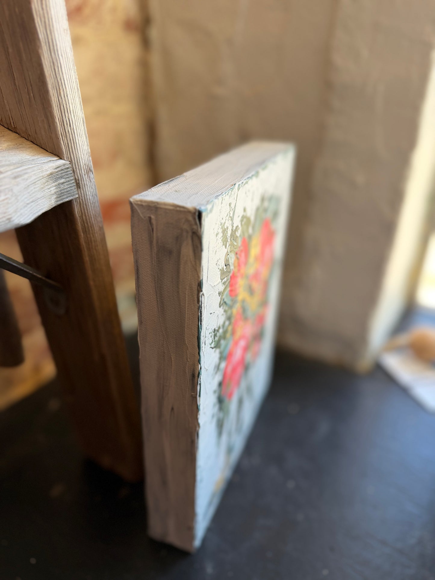 Joyful Pinks Canvas - Handpainted