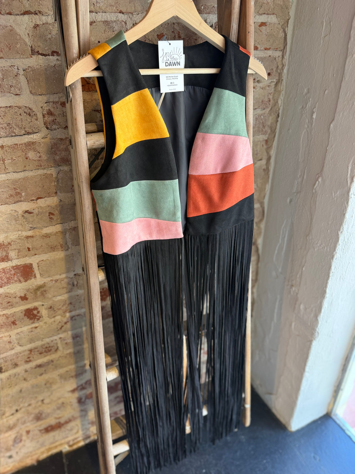 Sunrise Suede Fringe Vest