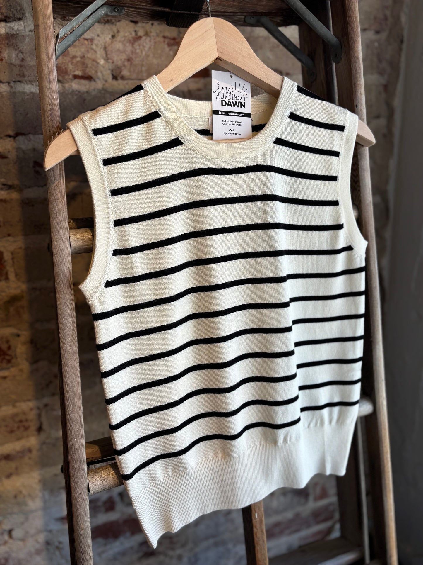 Striped Knit Tank Top