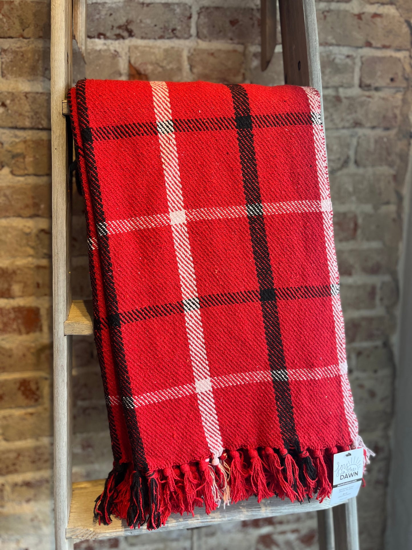 Brushed Cotton Flannel Throw Blanket