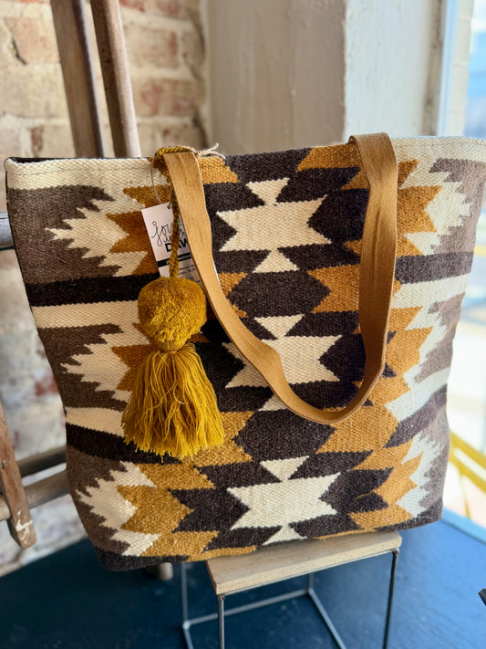 Western Camel + Brown Tote