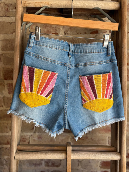 Sunrise Embroidered Shorts