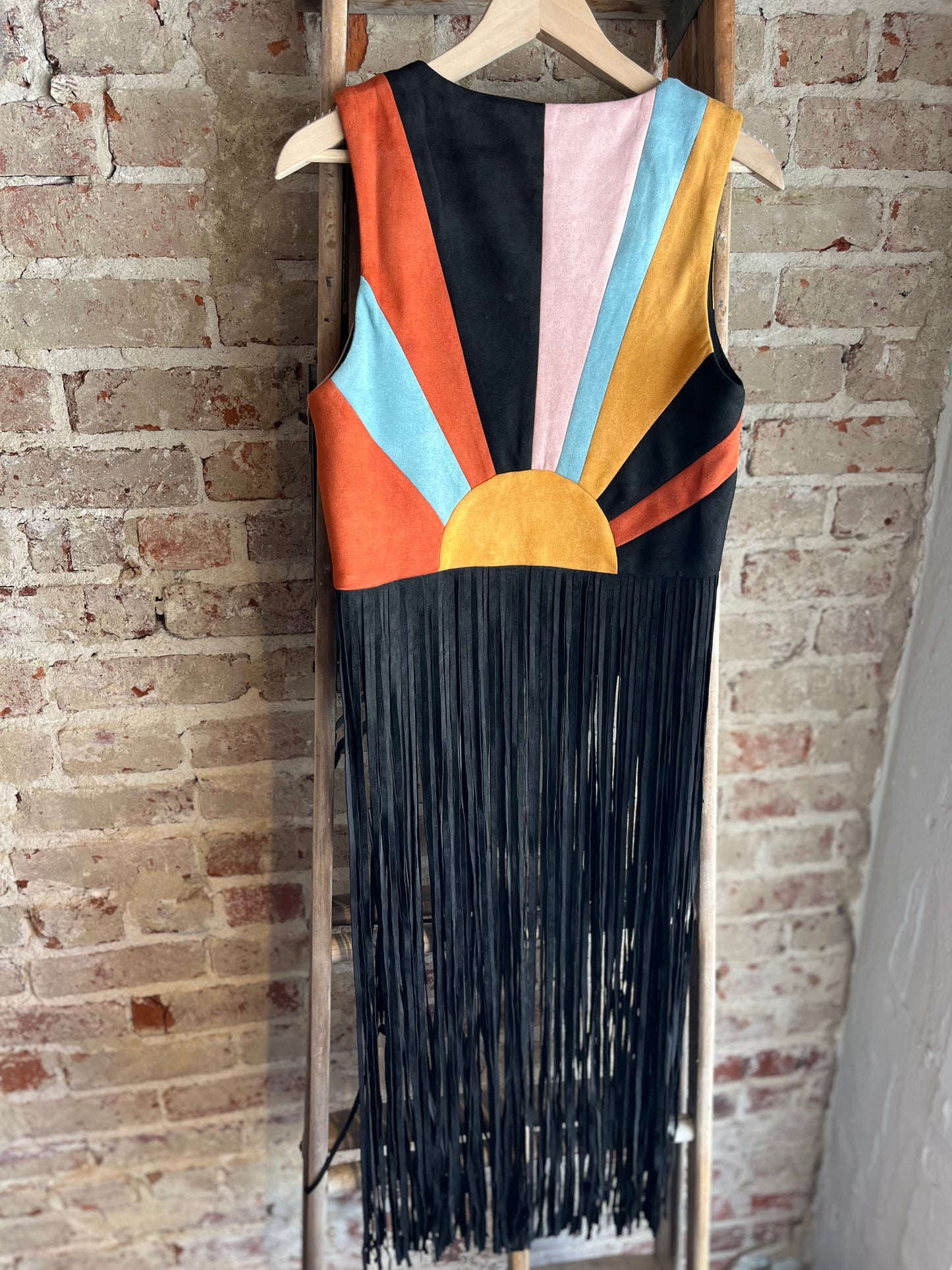 Sunrise Suede Fringe Vest