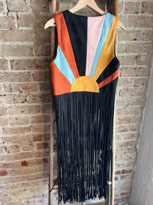 Sunrise Suede Fringe Vest