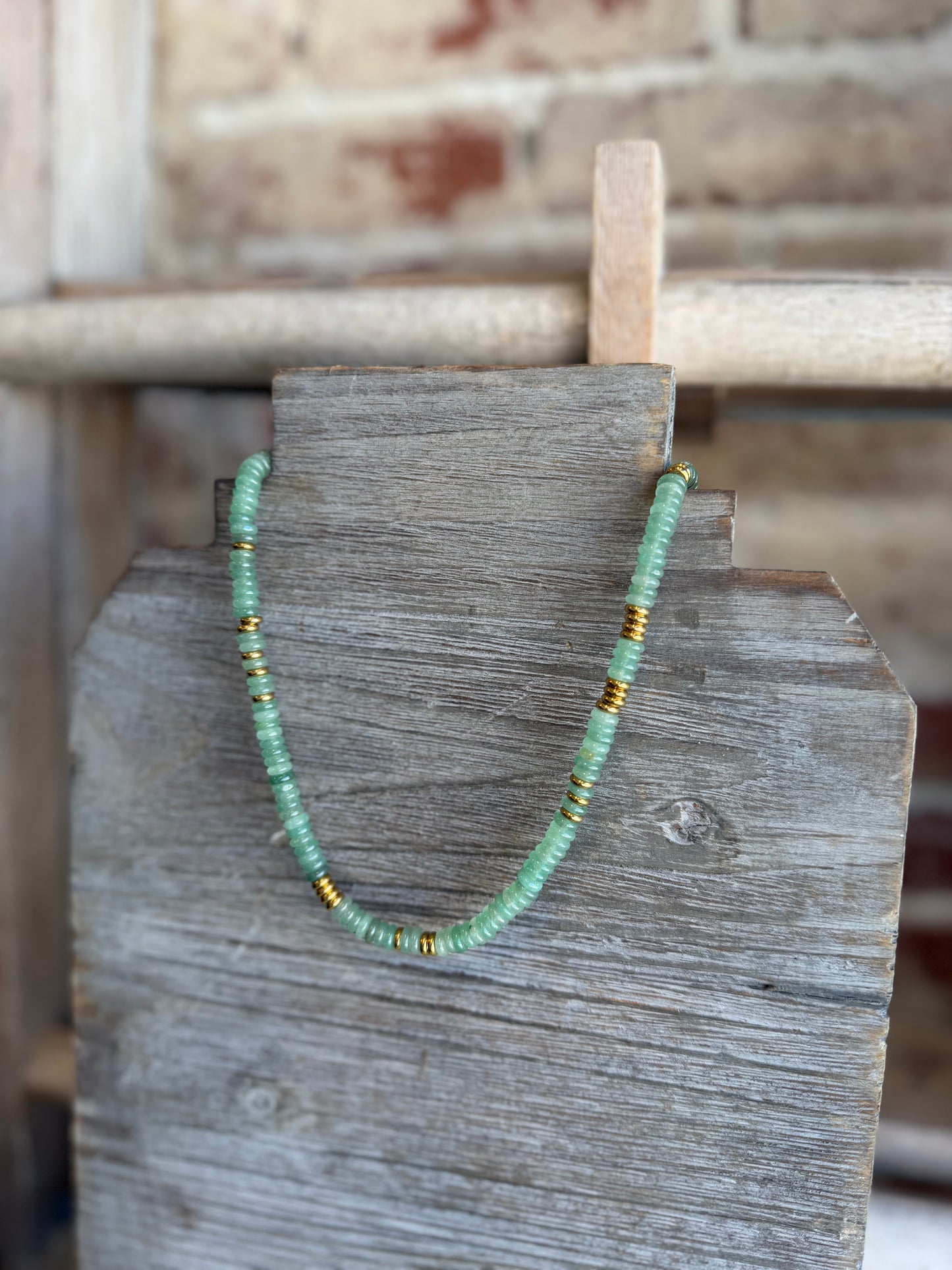 Aqua Stone Beaded Necklace