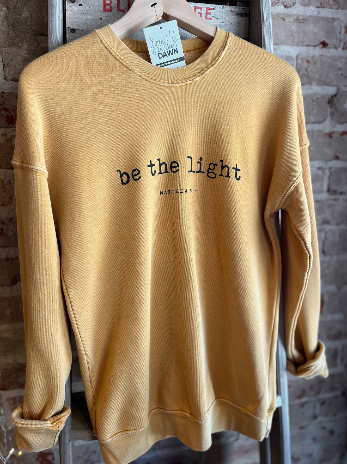 Be the Light Sweatshirt - Mustard