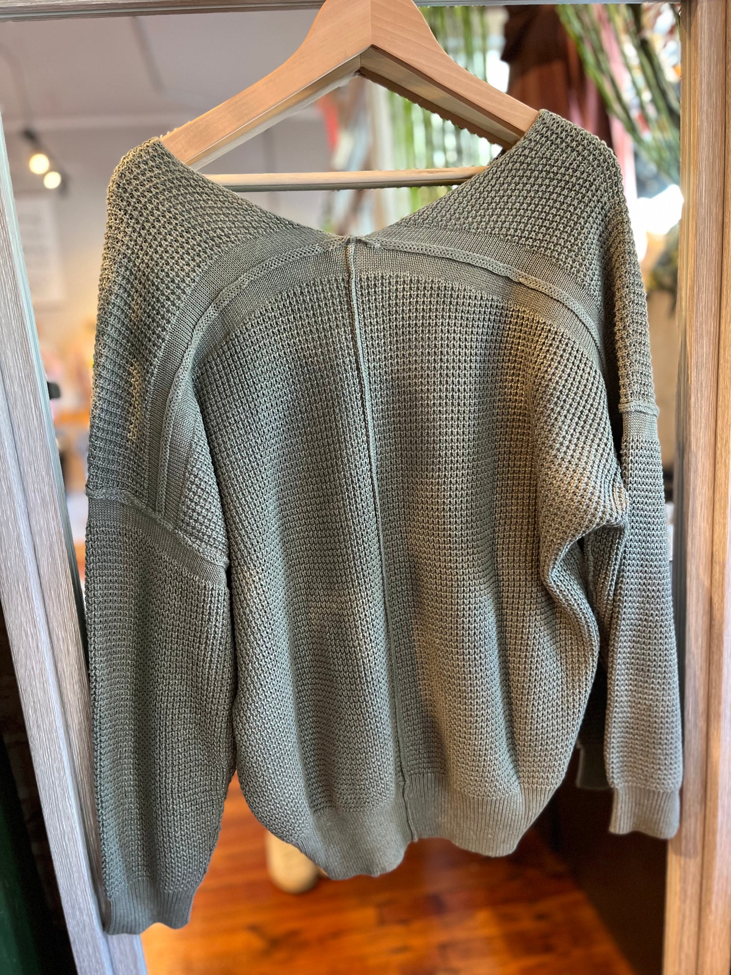 Faded Olive Loose Fit Sweater