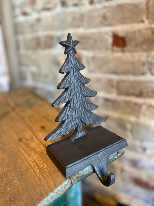 Cast Iron Stocking Holder- Christmas Tree