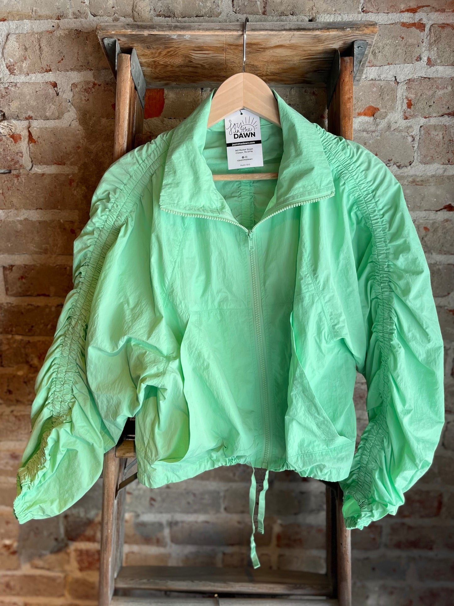 Sporty Windbreaker- Apple Green