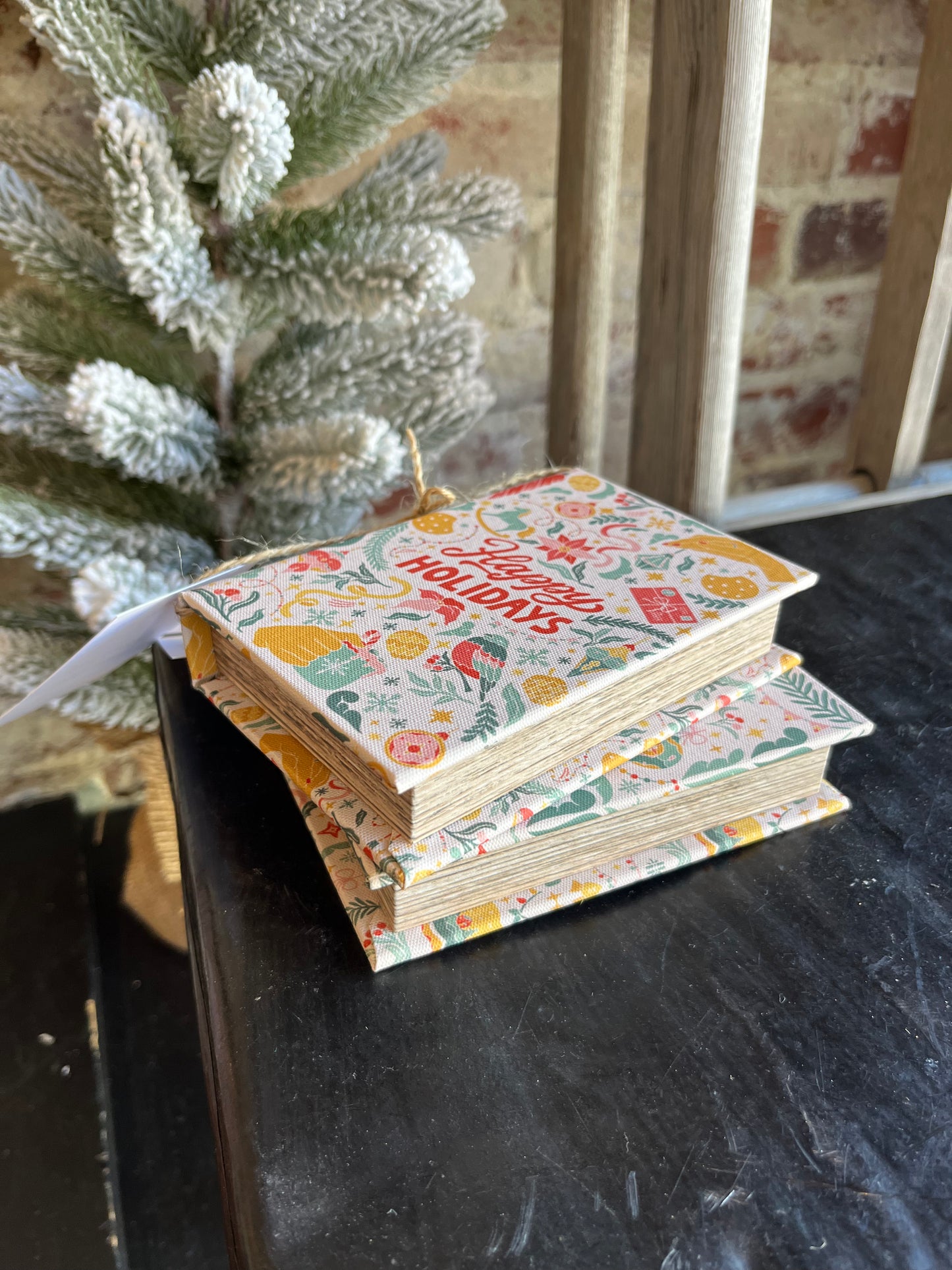Canvas Book Box- Happy Holidays
