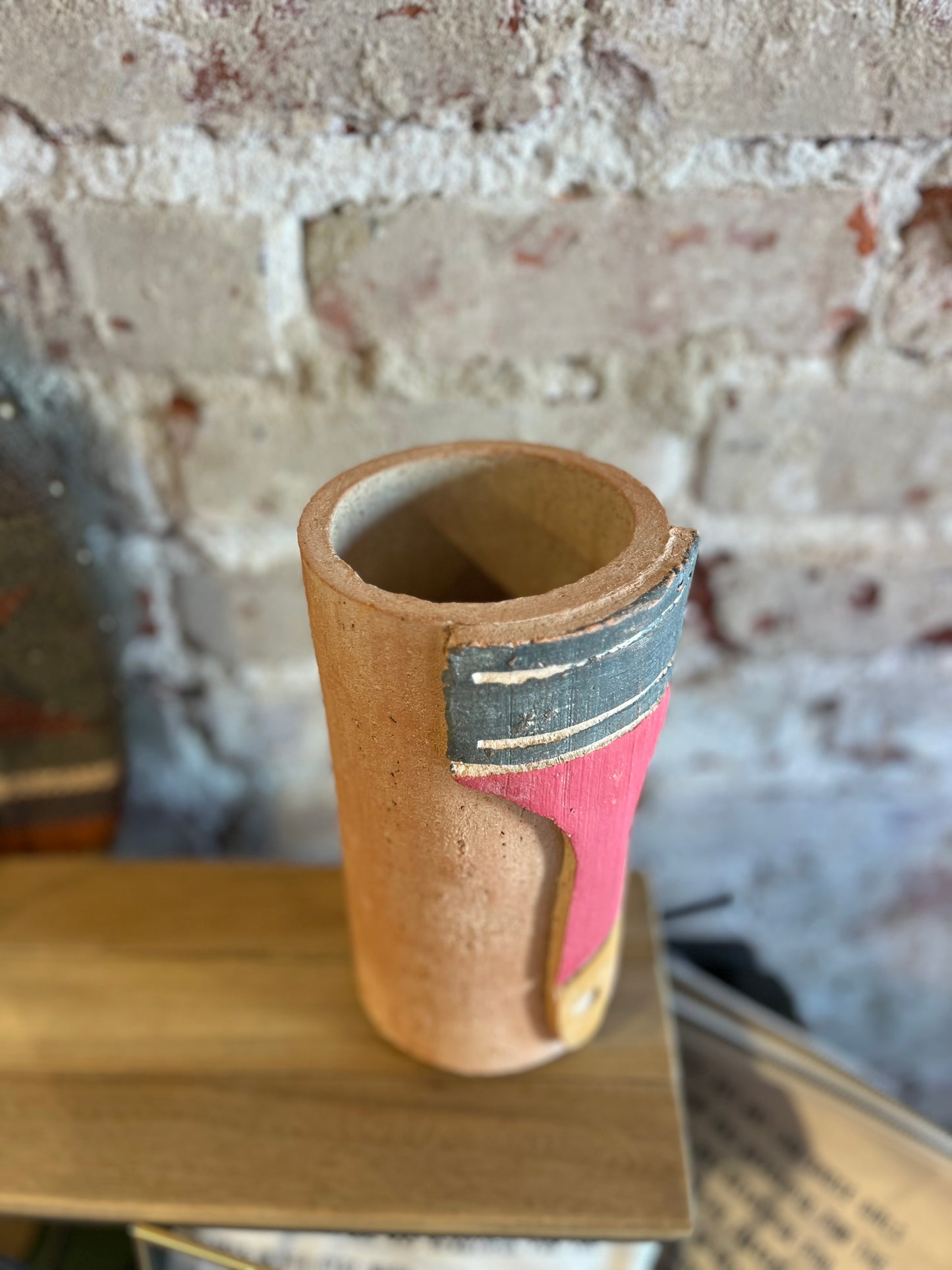 Paintbrush Clay Vase
