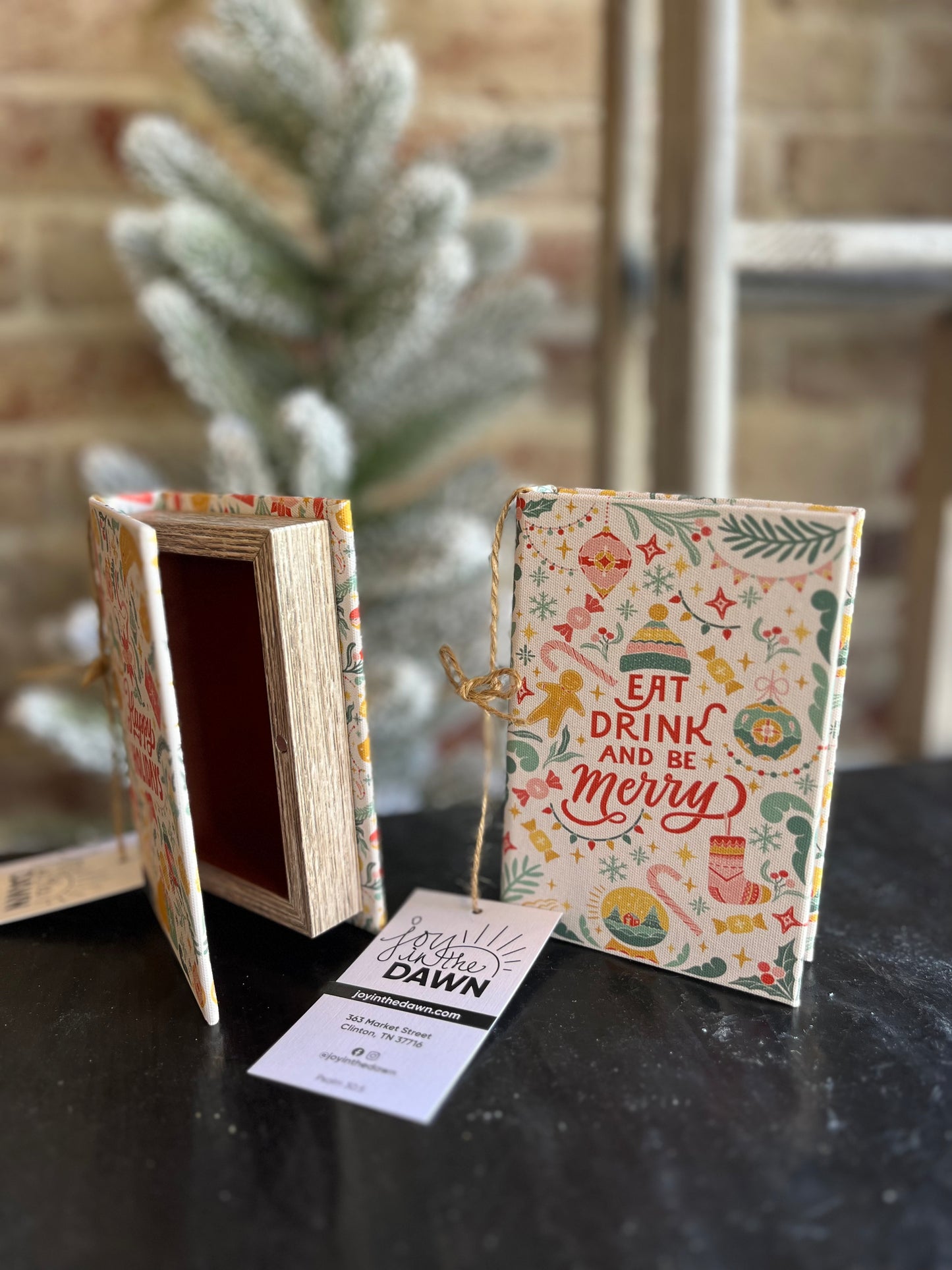 Canvas Book Box- And Be Merry