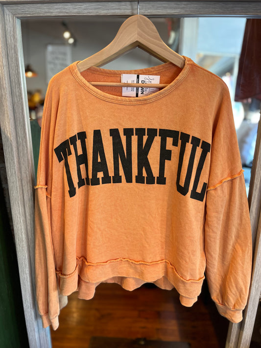 THANKFUL Sweatshirt- Orange