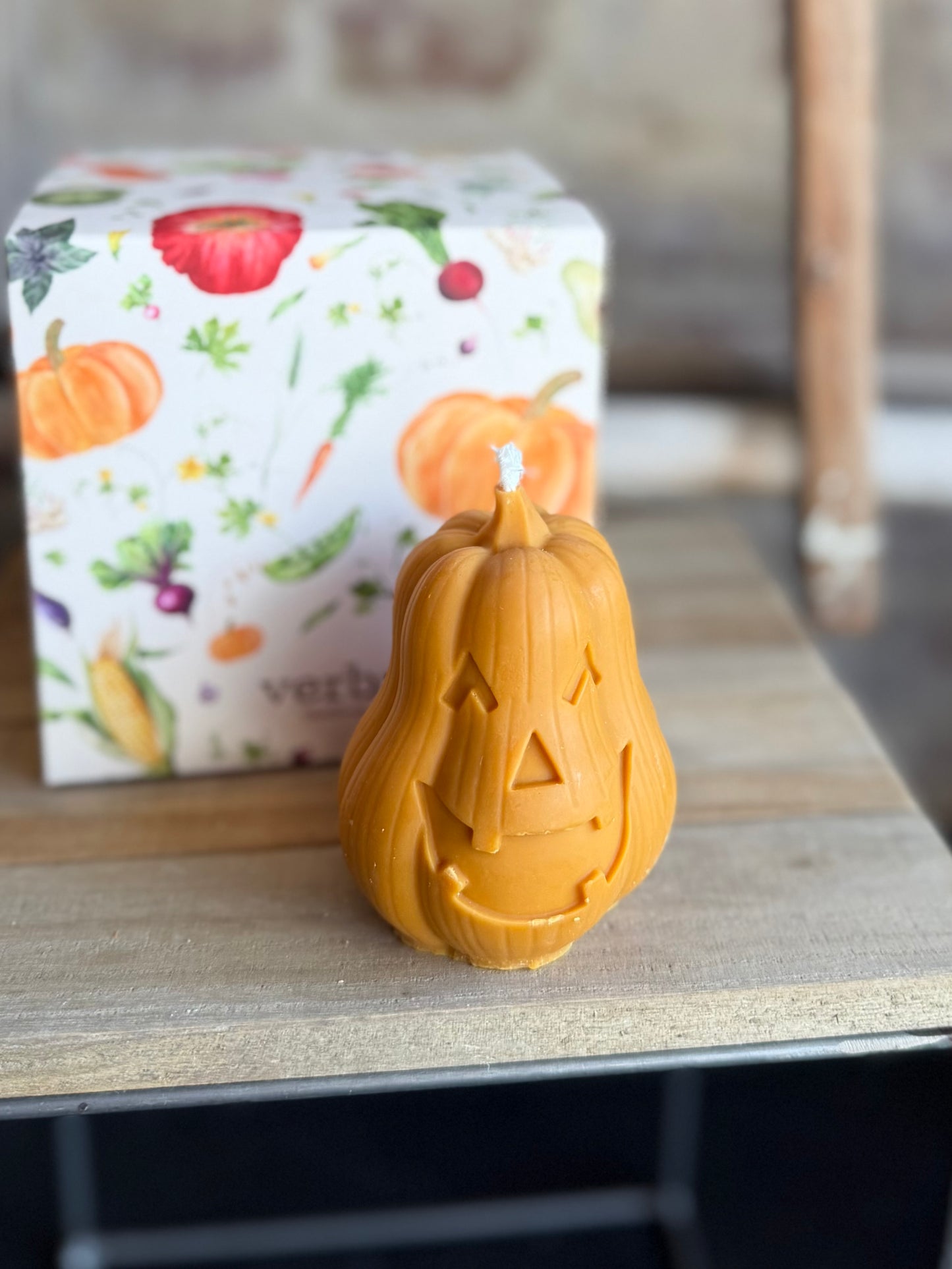 Jack-O-Latern Pumpkin Candle -Unscented