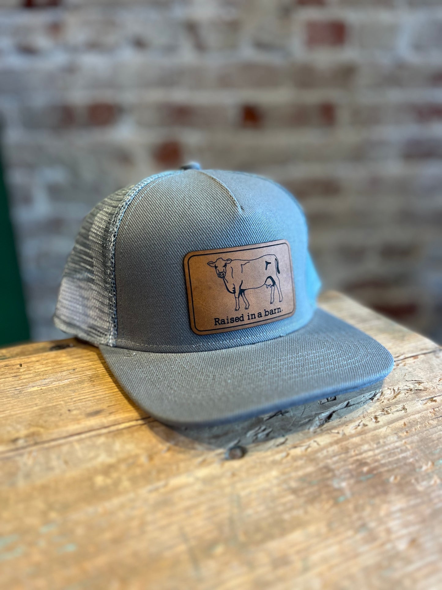 Raised in a Barn Cow Trucker Hat- Toddler/Kids