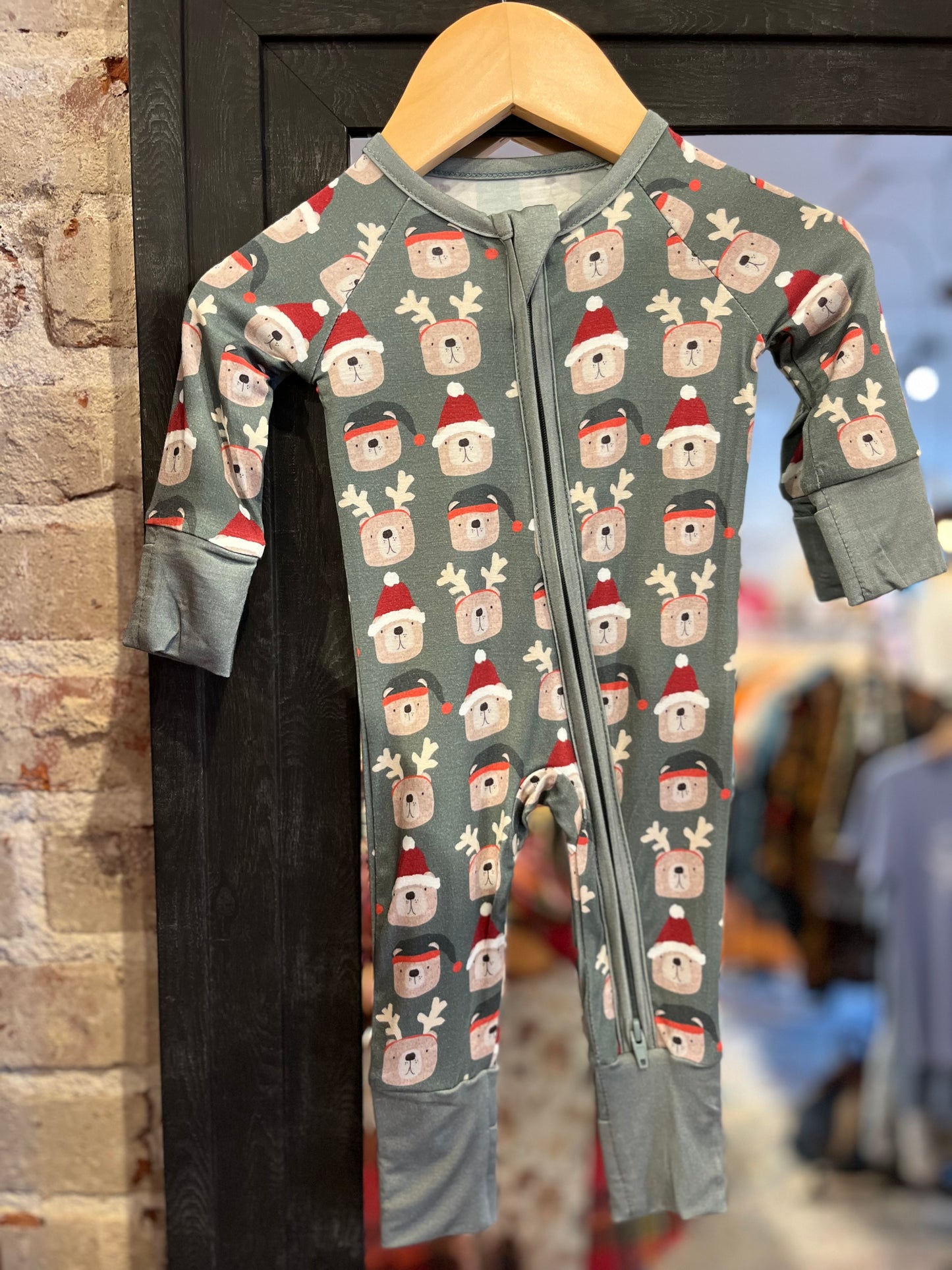 Christmas Bear Bamboo Onesie