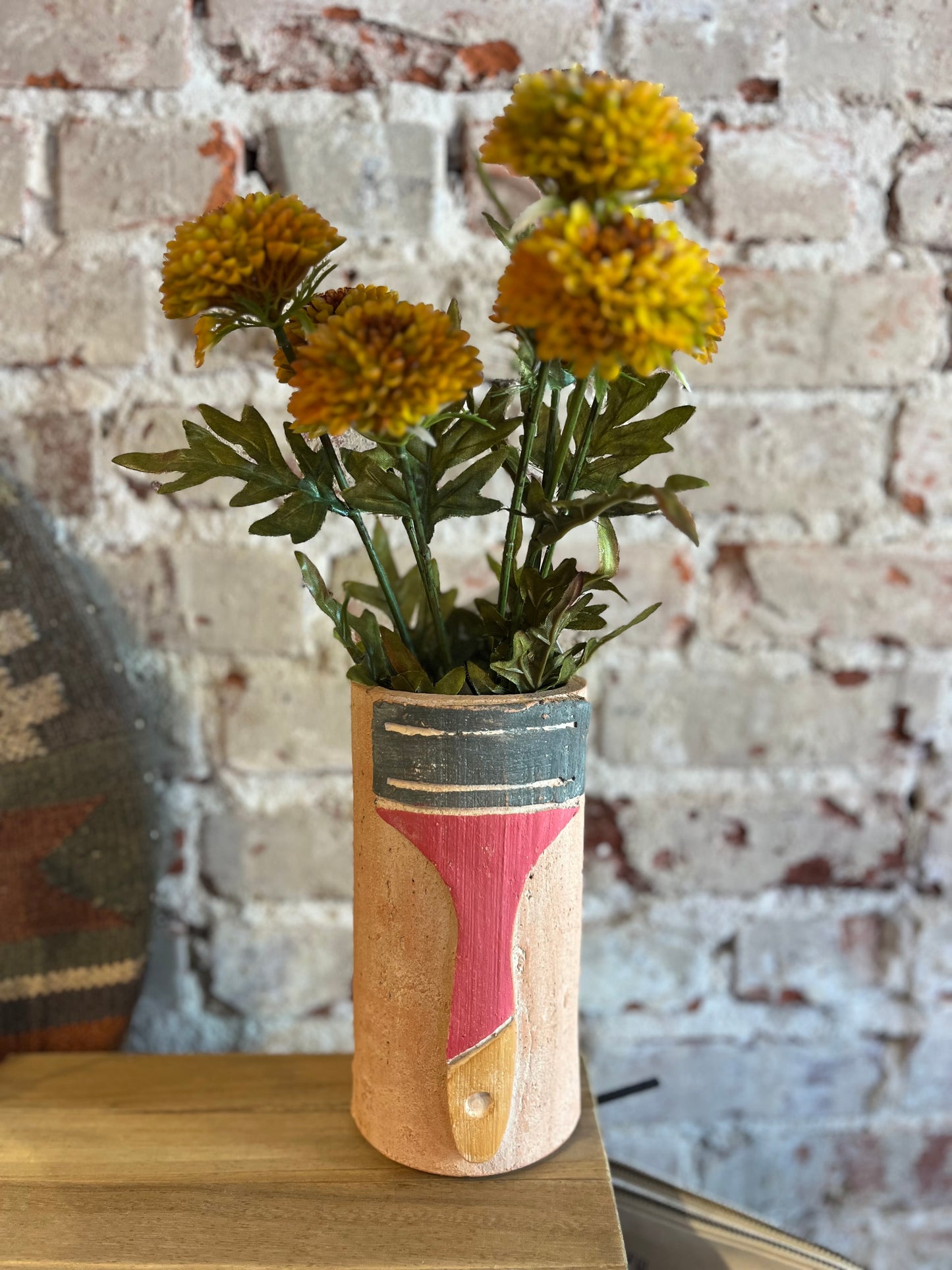 Paintbrush Clay Vase