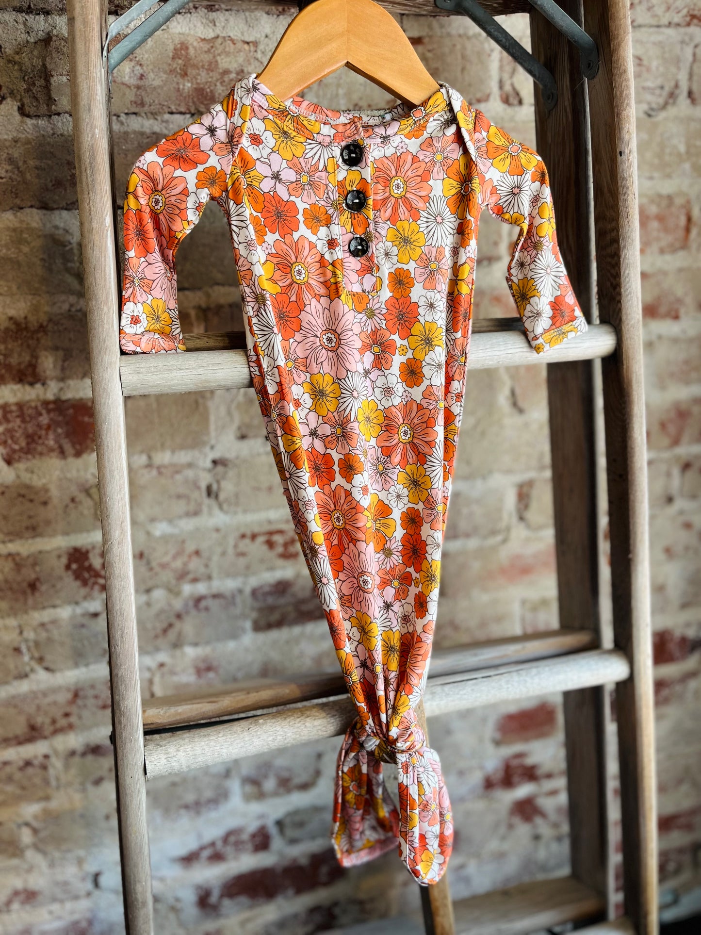 Retro Floral Bamboo Sleep Gown