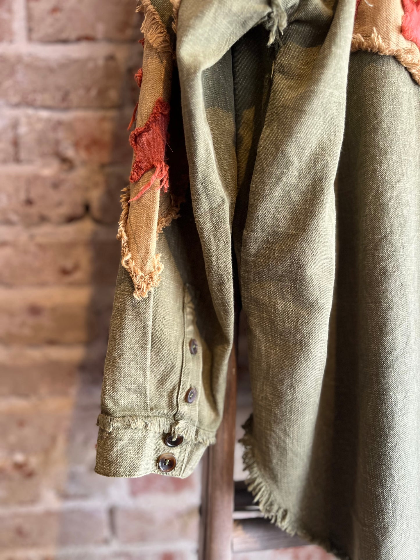 Washed Star Jacket -  Olive