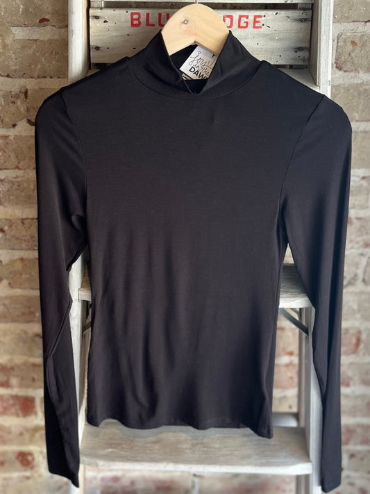 Layering Turtleneck Top- Black