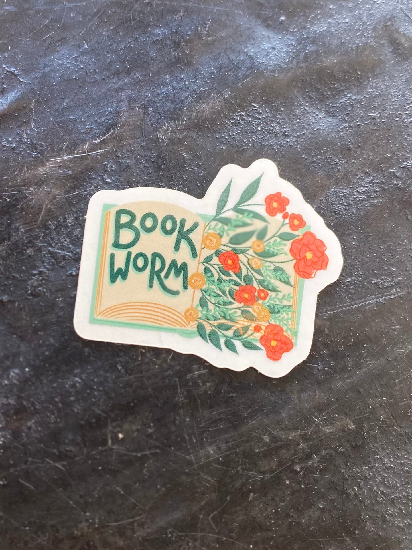 Bookworm Floral Sticker
